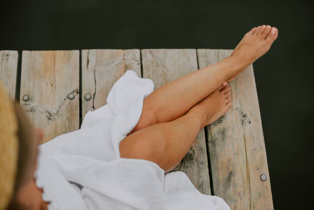 Smooth, hair-free legs after a hair removal treatment at Empire Medical Clinic, Oldbury